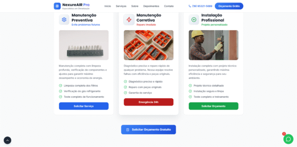 site profissional para empresas de ar condicionado — pronto para uso! (cópia)
