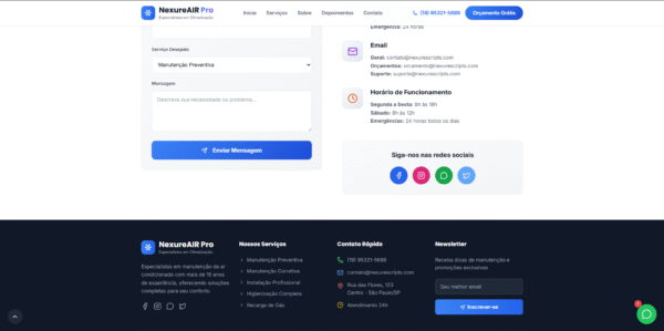 site profissional para empresas de ar condicionado — pronto para uso! (cópia)