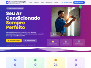 site profissional para manuntenção de ar condicionado — pronto para uso!