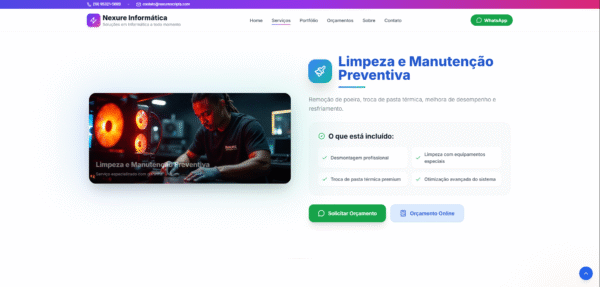 site profissional para empresas de informática — pronto para uso!