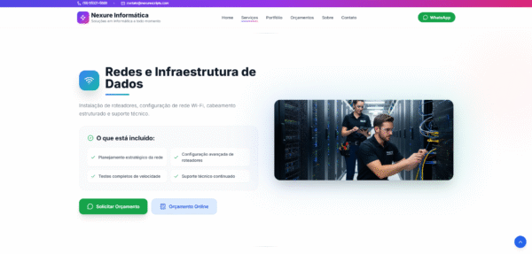 site profissional para empresas de informática — pronto para uso!