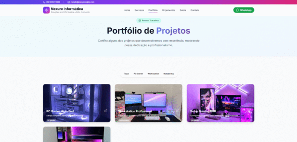 site profissional para empresas de informática — pronto para uso!