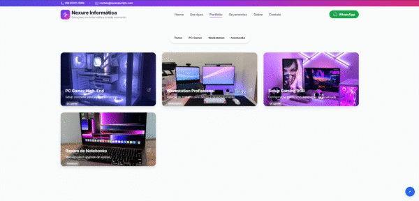 site profissional para empresas de informática — pronto para uso!
