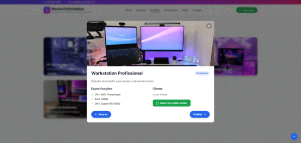 site profissional para empresas de informática — pronto para uso!