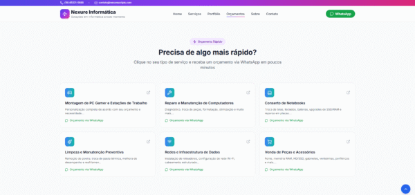 site profissional para empresas de informática — pronto para uso!