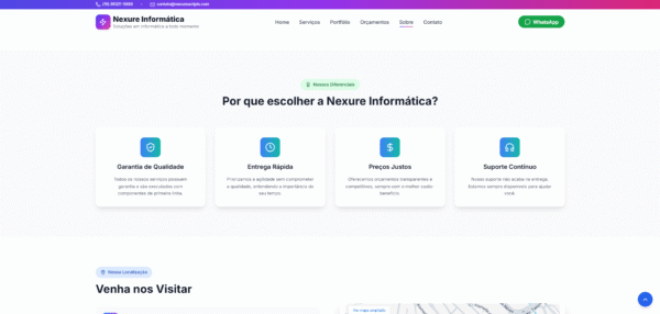 site profissional para empresas de informática — pronto para uso!